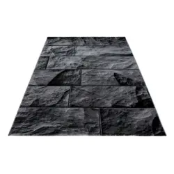 Webteppich Parma Schwarz ca. 80x300cm