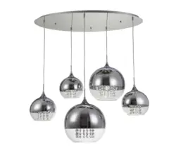 Pendelleuchte Fermi Nickelfarben max. 60 Watt