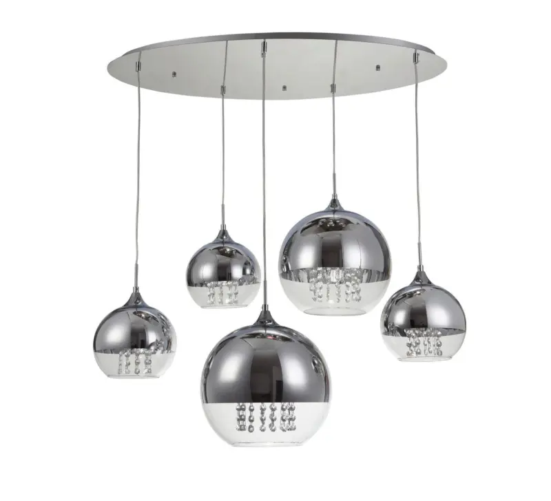 Pendelleuchte Fermi Nickelfarben max. 60 Watt