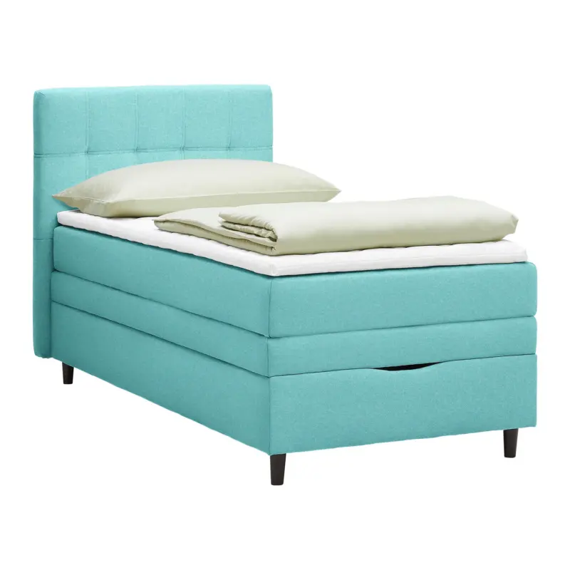 Boxspringbett Miami in T&uuml;rkis ca. 100x200cm