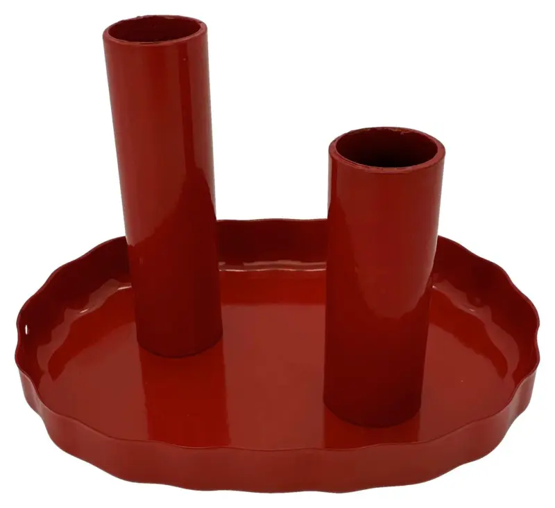 Kerzenhalter Grace Rot