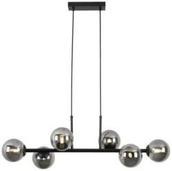 H&auml;ngeleuchte Lisib in Schwarz/Chrom max. 10 Watt