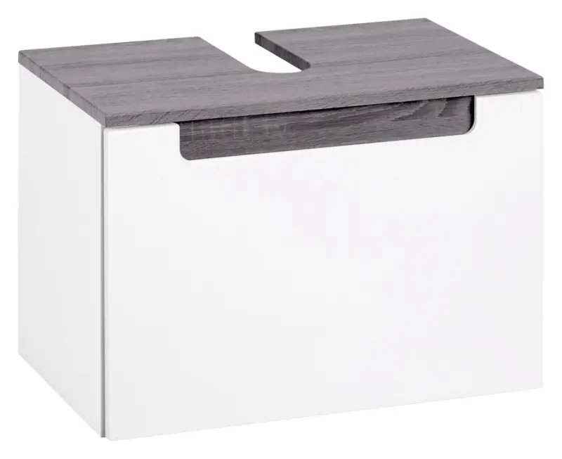 Waschbeckenunterschrank in Weiss/Eichefarbe 'Siena'