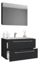 Badezimmer Badinos 3-tlg. Schwarz