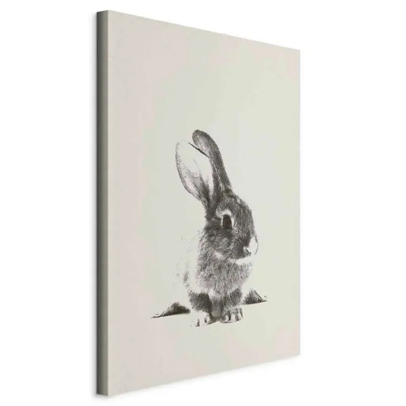 Leinwandbild Abstraktes, Tiere Creme, Grau