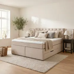 Boxspringbett Chester Beige ca. 160x200cm