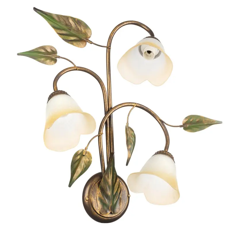 Wandleuchte Miranda Bronze/Olivgr&uuml;n max. 6 Watt Wandlampe