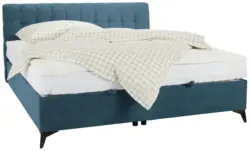 Boxbett in Hellblau ca. 160x200cm