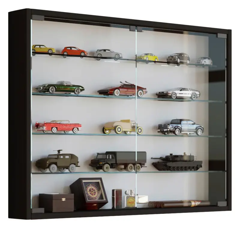 H&auml;ngevitrine in Schwarz Mandosa L