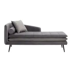 Relaxliege Emilia Grau Samt