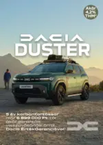 Dacia Sandero: Dacia DUSTER &aacute;rlista let&ouml;lt&eacute;se - 2026.10.03 napig