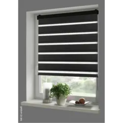 Boviva Doppelrollo mit Blende Black