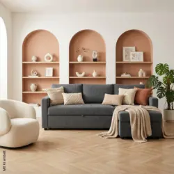 Ecksofa mit Bettfunktion und Bettkasten