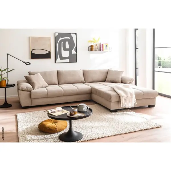 Ecksofa mit Bettfunktion und Bettkasten