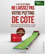 Golf Plus GREENSPAL - TAPIS PUTTING RETOUR DE BALLE - au 16.10.2026