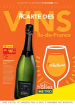 Metro Carte des vins - &Icirc;le de France - au 28.10.2026