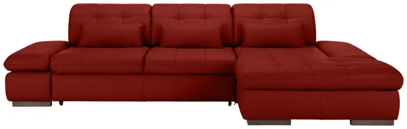Wohnlandschaft Sanfino Leder Rot