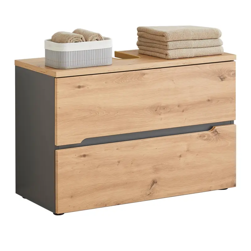 Waschbeckenunterschrank Memphis Artisan Eiche/Grau