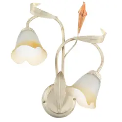 Wandleuchte Lucrezia Avorio Wei&szlig;/Hellbraun max. 6 Watt Wandlampe