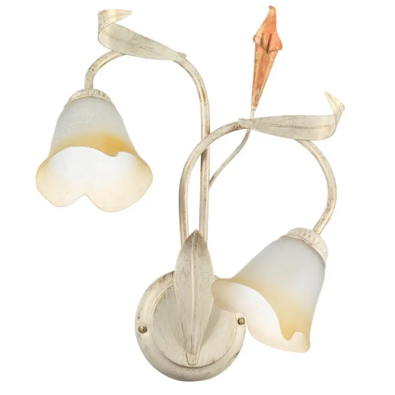 Wandleuchte Lucrezia Avorio Wei&szlig;/Hellbraun max. 6 Watt Wandlampe