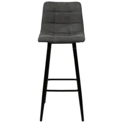 Barhocker in Grau, Schwarz