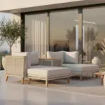 m&ouml;max Dornbirn - Ihr Trendm&ouml;belhaus in Dornbirn Loungegarnitur Marilou Creme/ Hellgr Outdoorstoff/Kunststoff