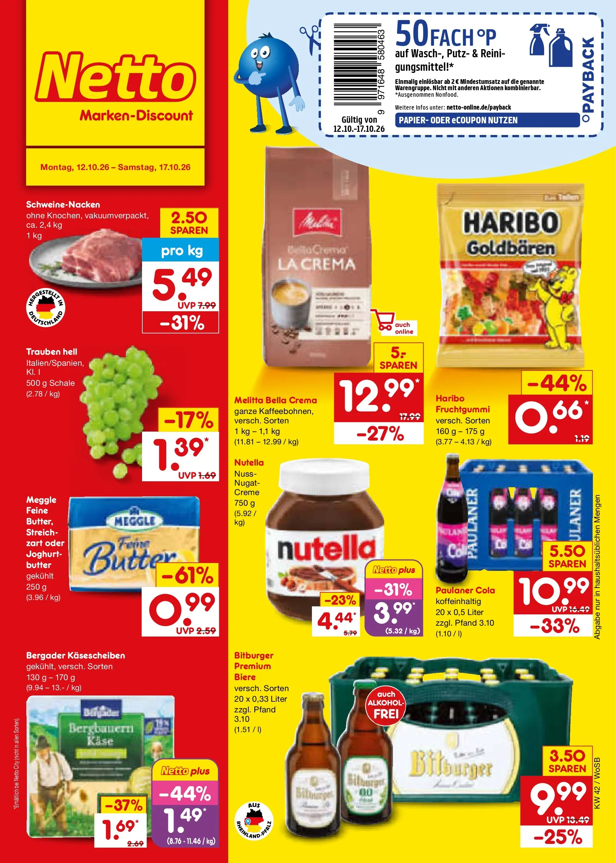 Netto Marken-Discount Netto Marken-Discount Prospekt Ludwigshafen-Edigheim (ab 12.10.2026) > Angebote Vorschau von dem Prospekt des Geschäftes Netto Marken-Discount, gültig ab dem 12.10.2026
