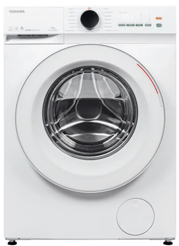 Пералня Toshiba TW-T21BU80UWBK(WW) , 1200 об./мин., 7.00 kg, A , Бял