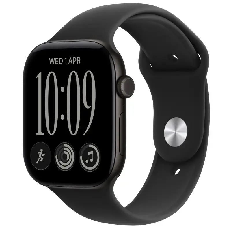 Смарт часовник Apple Watch 12 46mm Black/Black Band S/M mjek4 , 64 , Apple S11 64-bit Dual Core