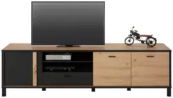 TV-Element Hayato in Schwarz/Artisan Eiche