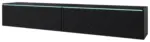 m&ouml;max Dornbirn - Ihr Trendm&ouml;belhaus in Dornbirn Lowboard ca. 180x30 cm mit LED Fischgr&auml;te Schwarz