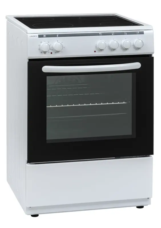 Готварска печка (ток) Crown 60C3MA , Бял , Керамични