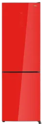 Хладилник с фризер Finlux FBN340R GLASS , 322 l, E , No Frost , Червено стъкло