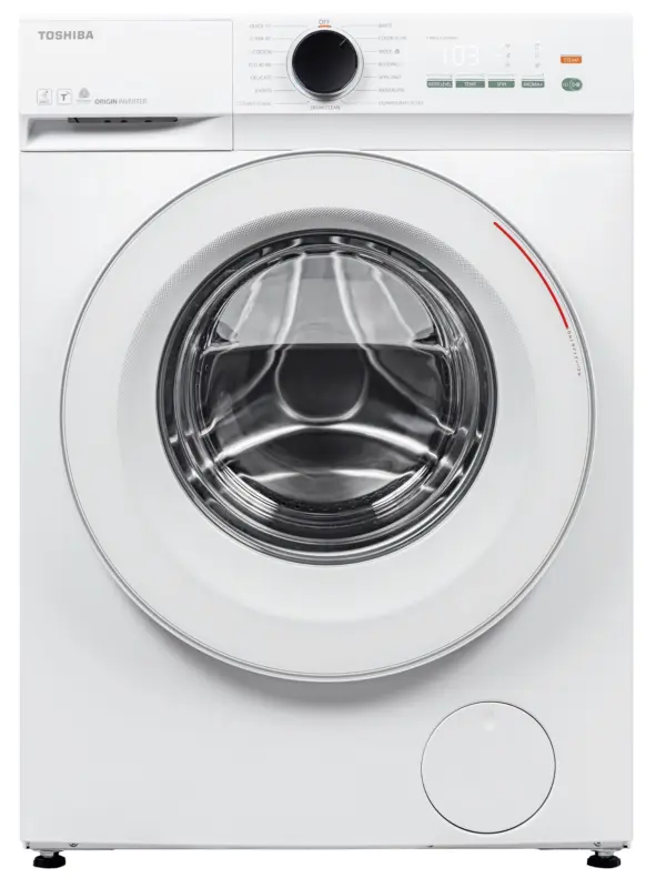 Пералня Toshiba TW-T21BU90UWBK(WW) , 1400 об./мин., 8.00 kg, A , Бял