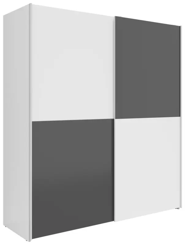 Schwebet&uuml;renschrank Time Wei&szlig;/Graphitfarben