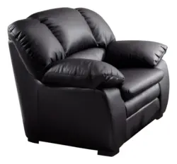 Sessel Casino I Schwarz Lederlook