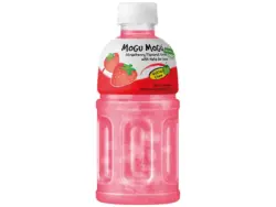 Limonade mit Erdbeergeschmack und Nata de Coco