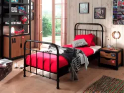 Kinder-/Juniorbett New York ca. 90x200 cm Schwarz