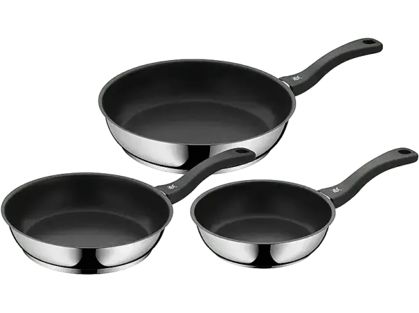 WMF Devil Pfannen-Set (Edelstahl, 20+24+28cm, passend f&uuml;r alle Herdarten)
