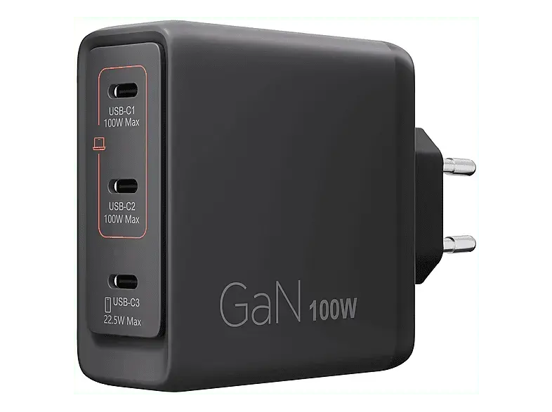 LENOVO Mulit-Port USB-C 100W GAN Ladeger&auml;t, Schwarz