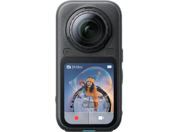 Insta 360 X6 Actioncam, WLAN, OLED-Touchscreen, 8K mit 50 fps, Dolby Vision, Dual Audio, InstaFrame 2.0, Essential Bundle Schwarz