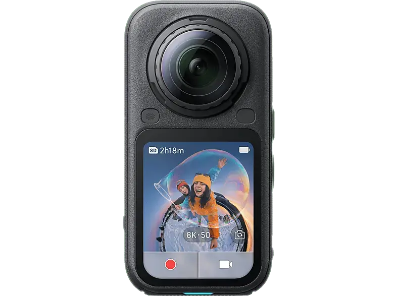 Insta 360 X6 Actioncam, WLAN, OLED-Touchscreen, 8K mit 50 fps, Dolby Vision, Dual Audio, InstaFrame 2.0, Essential Bundle Schwarz