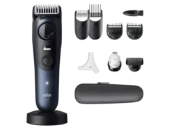 Braun Series 7 All-in-One AIO7540 - Golden Ribbon Barttrimmer, Blau, Akkubetrieb