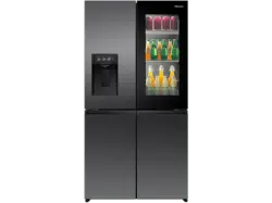 Hisense RQ600P7SKE French Door, K&uuml;hl- und Gefrierkombination (615 l, E, 1790 mm hoch, Edelstahl, mit Wasserspender, UV-Wasseraufbereitungstechnologie); French Door, K&uuml;hl- und Gefrierkombination mit Wasserspender