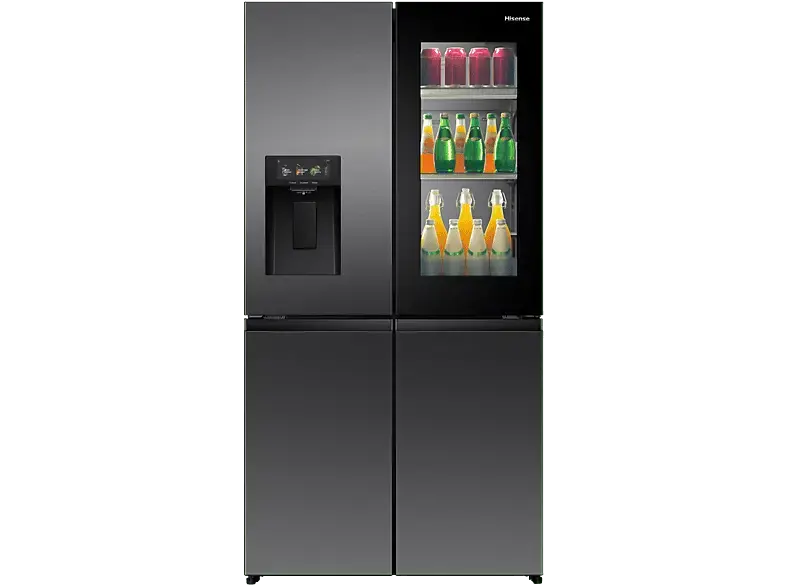 Hisense RQ600P7SKE French Door, K&uuml;hl- und Gefrierkombination (615 l, E, 1790 mm hoch, Edelstahl, mit Wasserspender, UV-Wasseraufbereitungstechnologie); French Door, K&uuml;hl- und Gefrierkombination mit Wasserspender