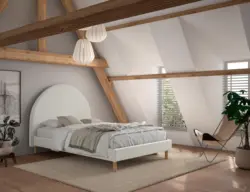 Kinder-/Juniorbett Moon ca. 140x200 cm Wei&szlig;