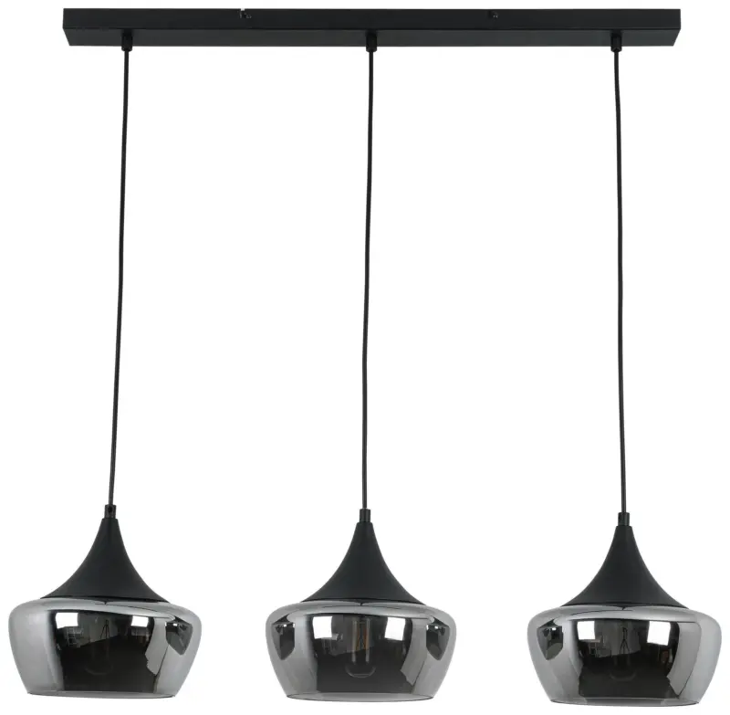 H&auml;ngeleuchte Nor Schwarz/Chrom max. 3x25 Watt