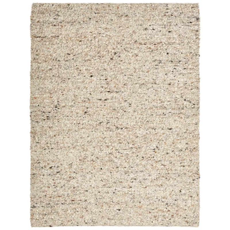 Handwebteppich Wohnzimmer 130/190 cm Tricort Naturfarben rechteckig