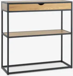 JYSK Конзолна маса TRAPPEDAL 1 чекмедже 30x80 цв. топъл дъб/черна