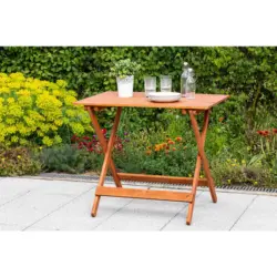 Gartenklapptisch Holz Naturfarben rechteckig